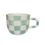 Mug Checkerboard Pattern Handpainted ATLITW
