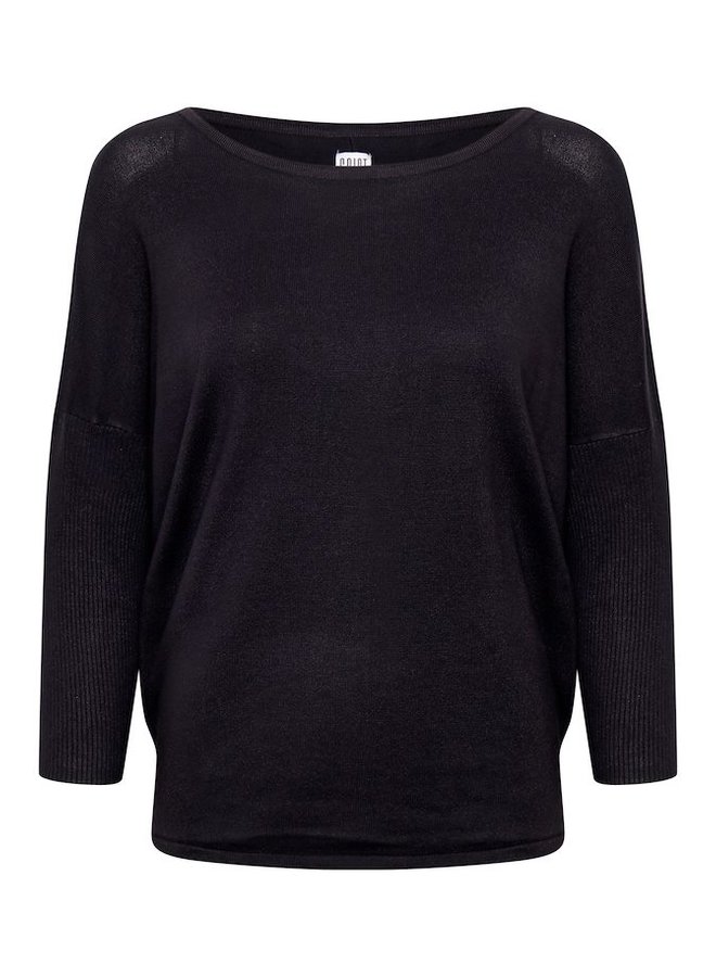 Mila R-Neck Pullover - Black