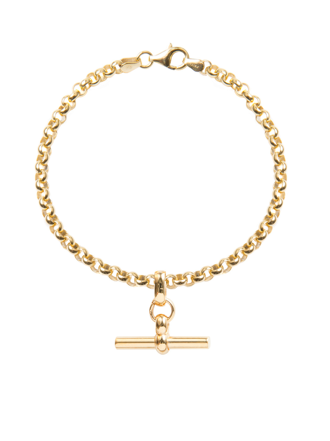 Plain 9ct solid gold single heart belcher bracelet – BMC Jewellers