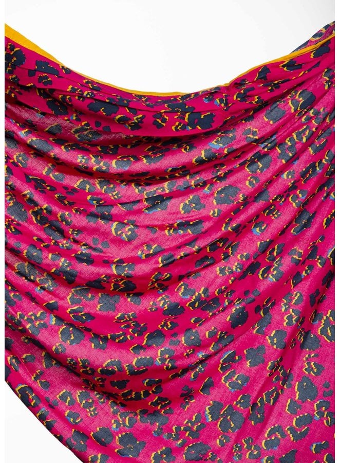 doodiescarf - Floral Leo Print - Pink/Orange