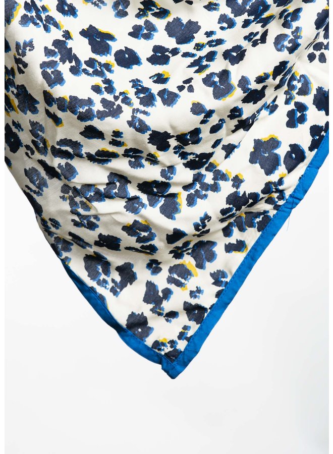 doodiescarf - Floral Leo Print - Navy/Cobalt