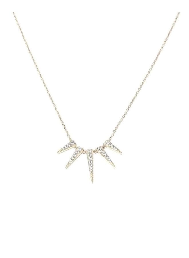 S2419s Sun Ray Necklace - Silver