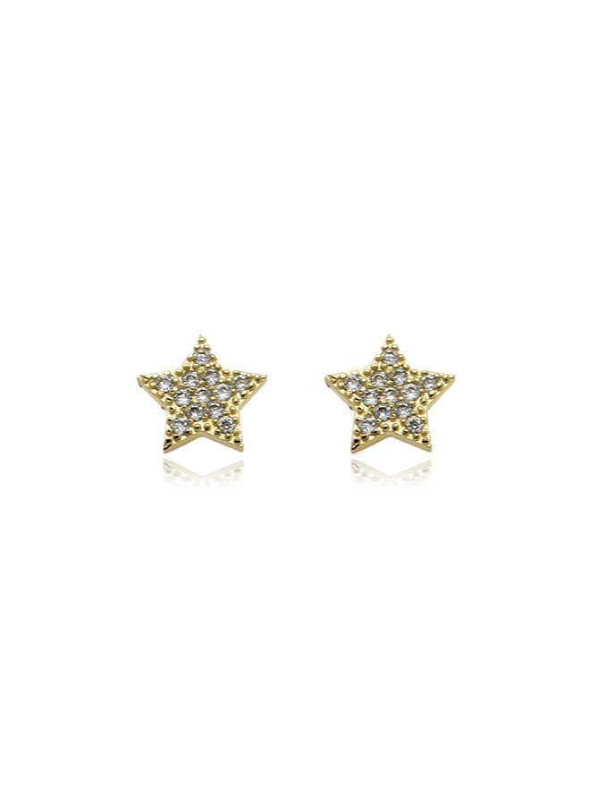 SSERGLDSTR Chastain Star Stud Earrings - Gold