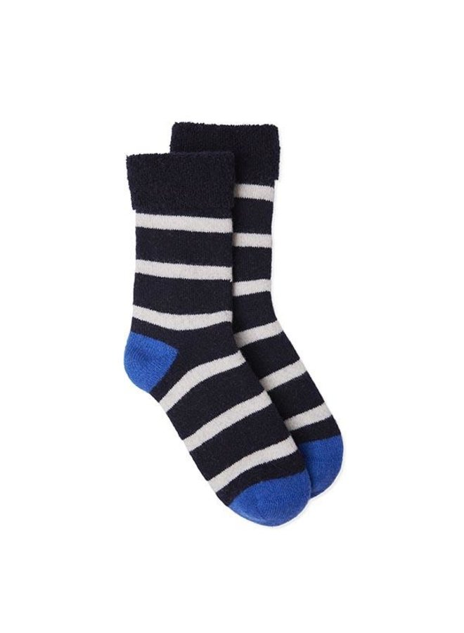 Slipper Sock Breton - Navy/White/Red