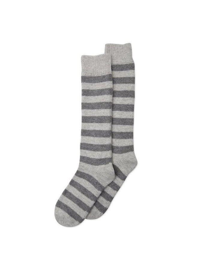 Long Stripe Sock - Grey