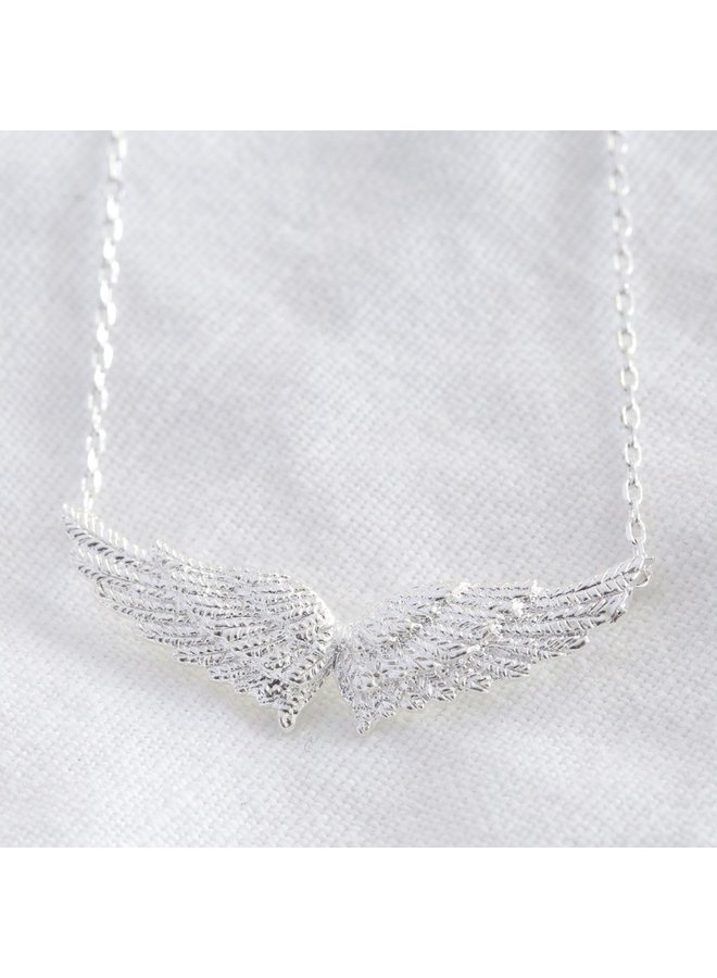 16629 Angel Wings Pendant Necklace - Silver