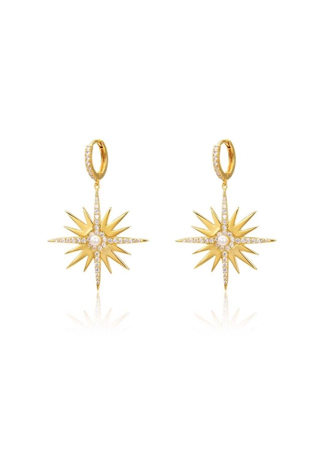 Bella Starburst Earrings - Gold