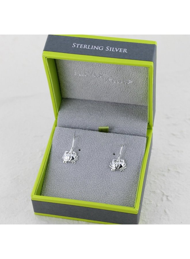 JC39 Crab Earrings - Silver