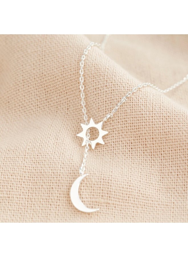 47158 Silver Moon & Star Necklace