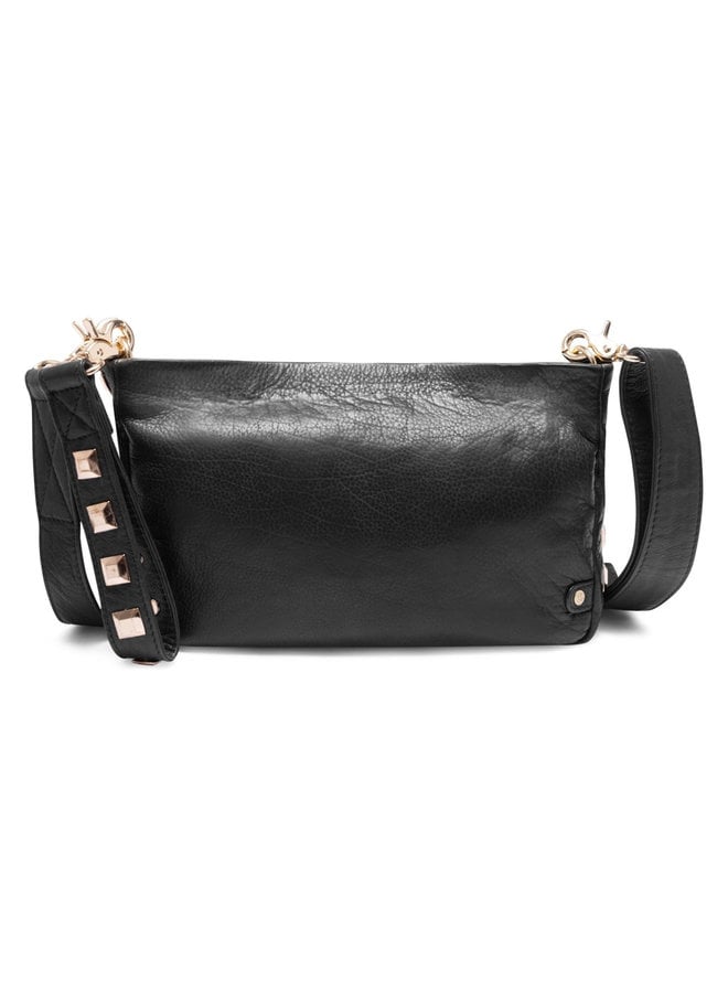 Clutch Crossbody with Square Studs - Black