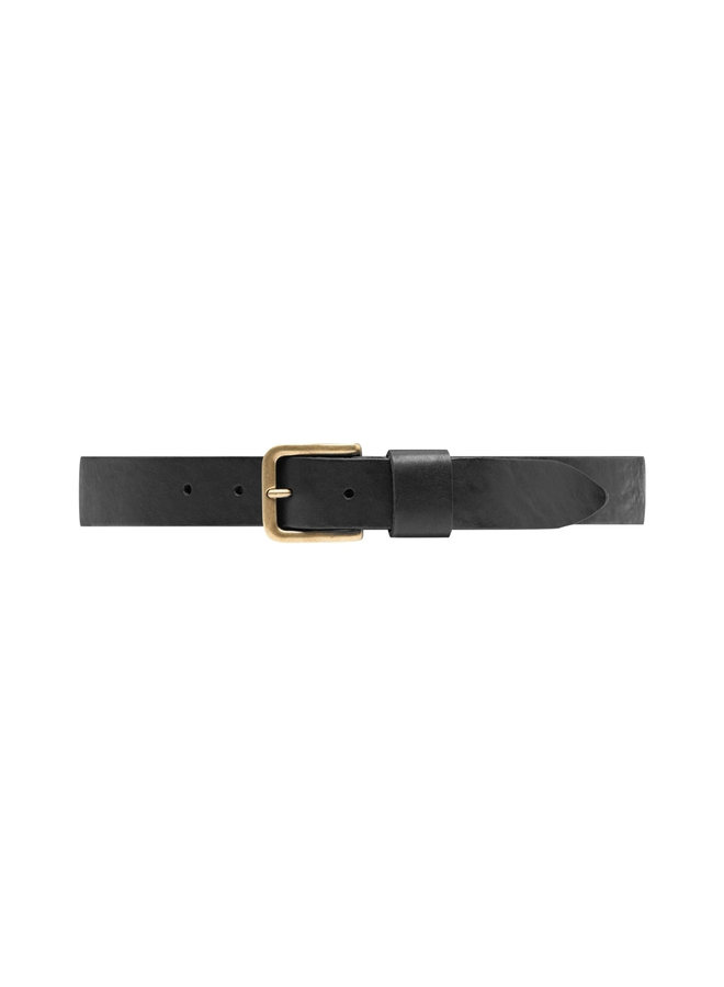 Jeans Belt - Black/Brass