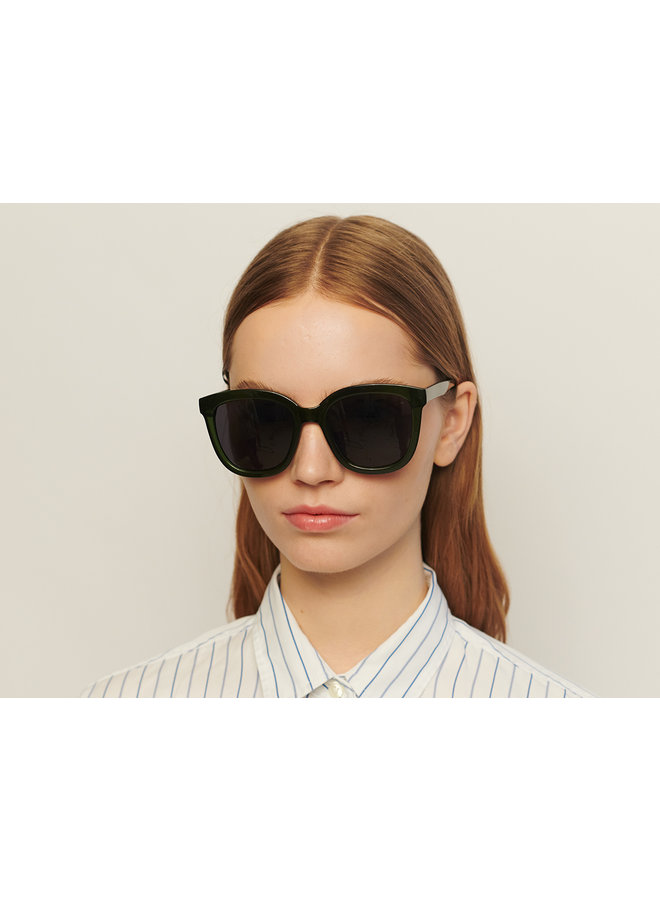 Billy Sunglasses - Dark Green Transparent