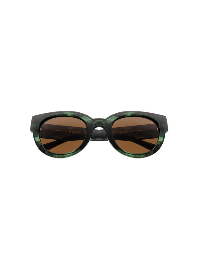 Lilly Sunglasses - Green/Marble Transparent