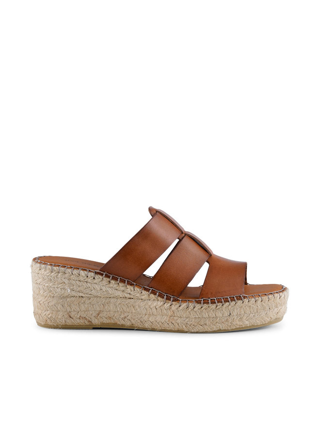 Orchid Mule Leather Sandals - Tan