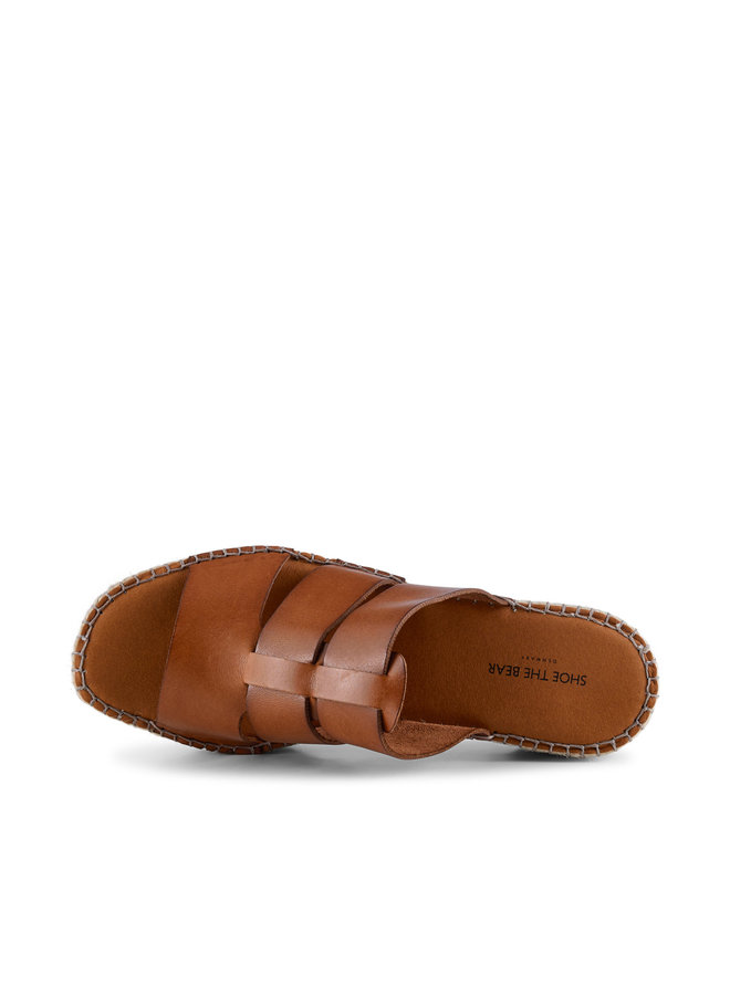 Orchid Mule Leather Sandals - Tan