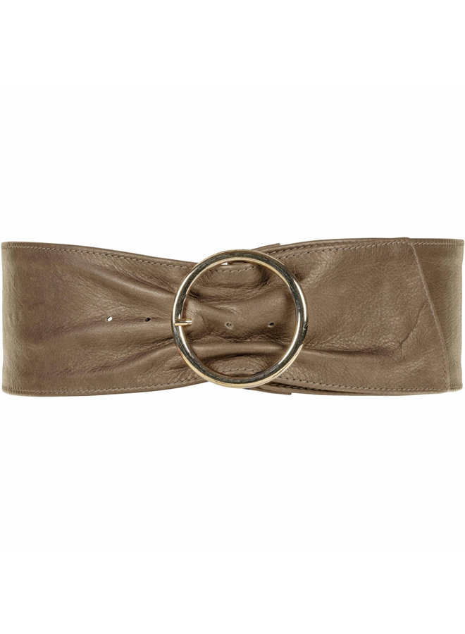 Soft Wide Belt - Taupe