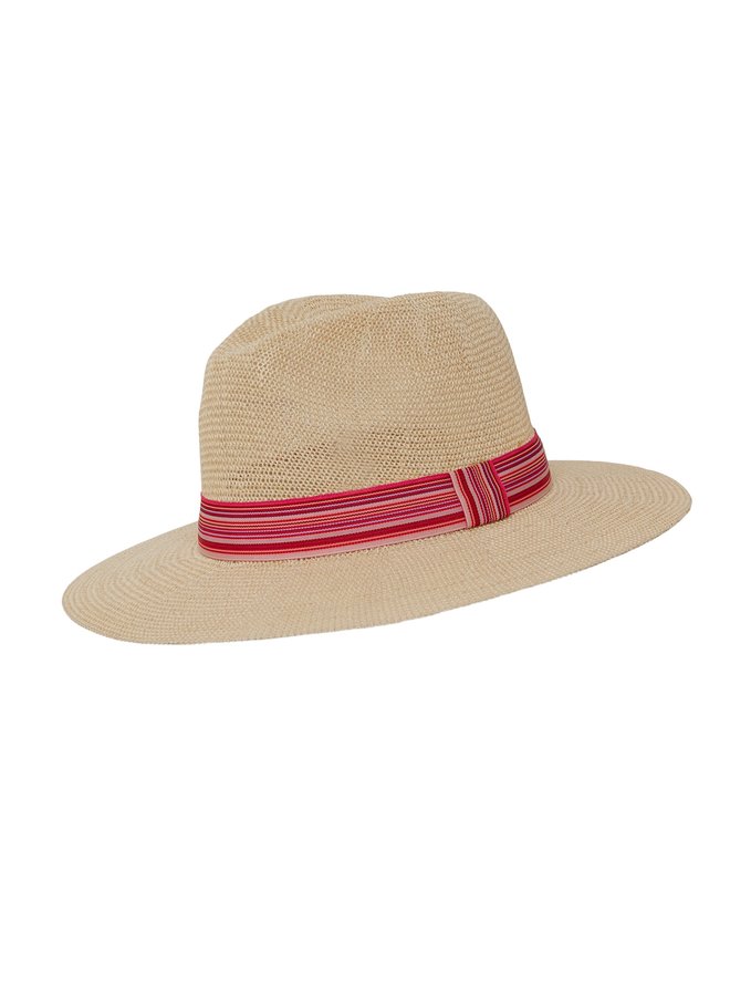 Paper Panama Hat - Pink/Multi