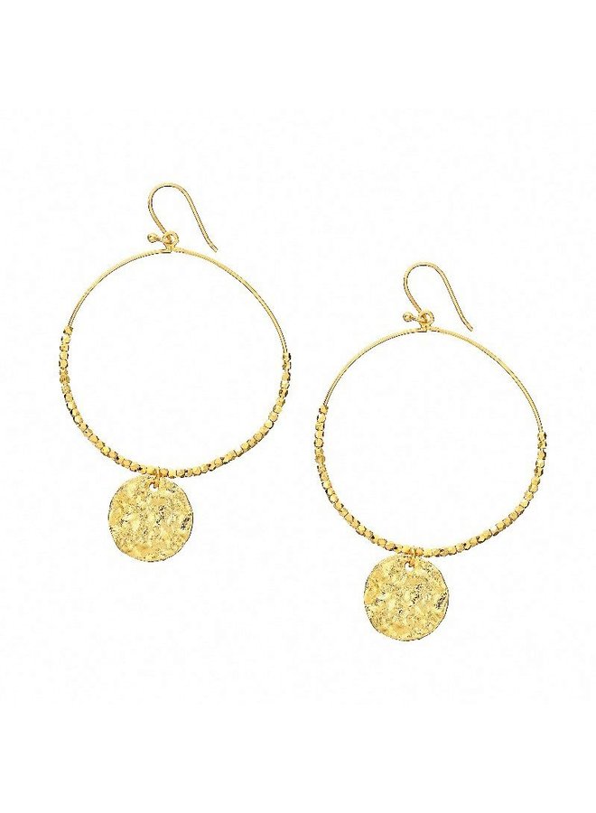 Dominique Large Hoop Earrings - Gold