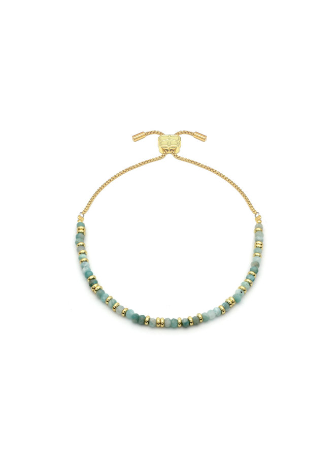 Mystical Amazonite Gold Bracelet