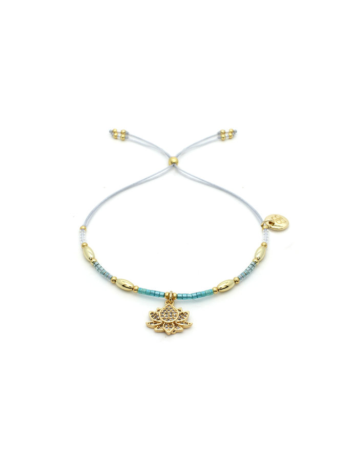 Candelaria Blue Friendship Gold Bracelet