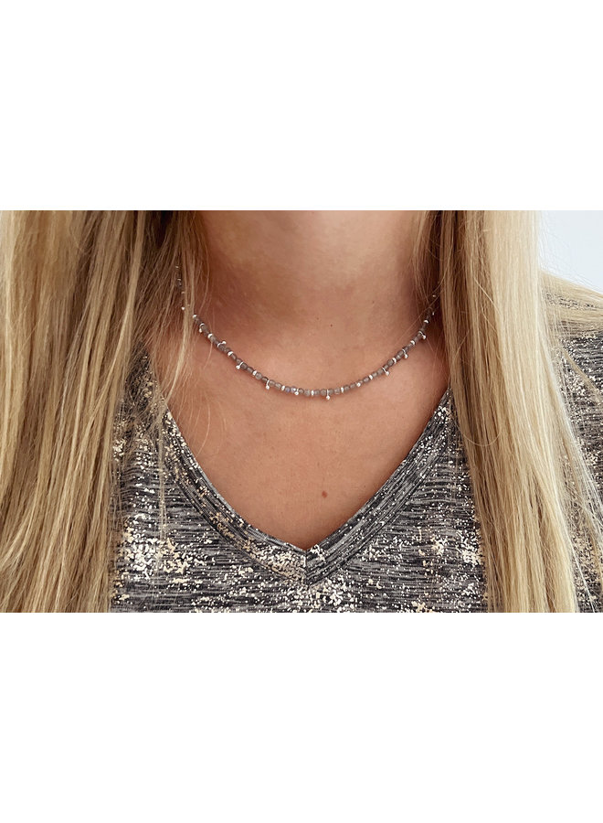 Salus Labradorite Gemstone Silver Necklace