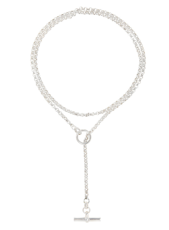 Silver Lariat Necklace