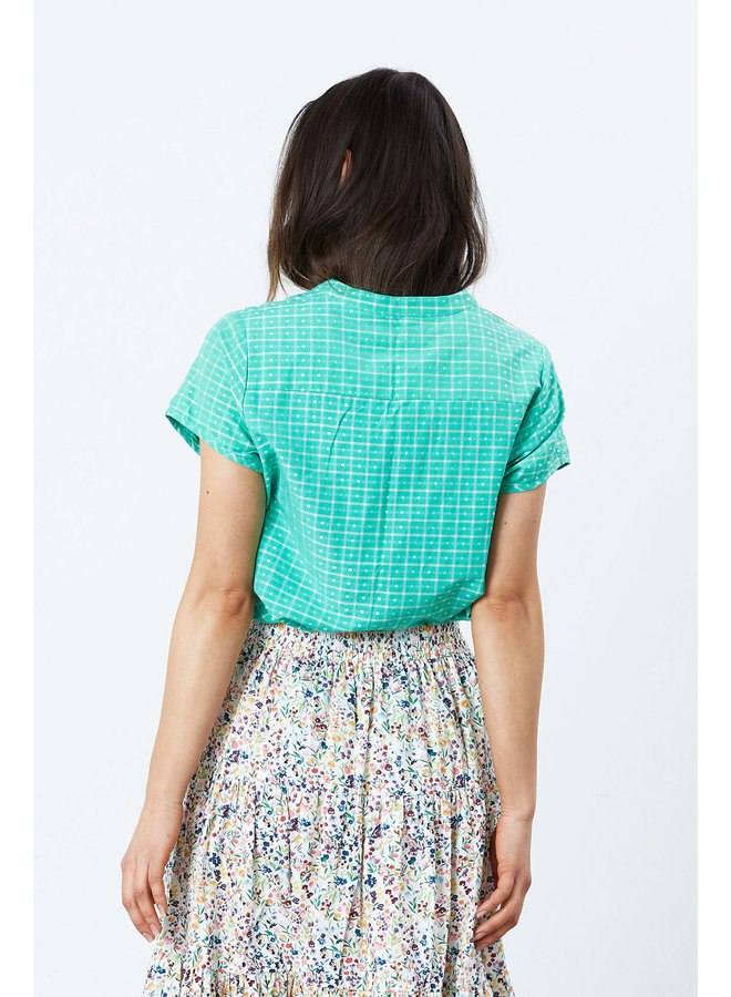 Heather Top - Green Check