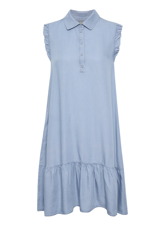 Mindy Sleeveless Dress - Light Blue Wash
