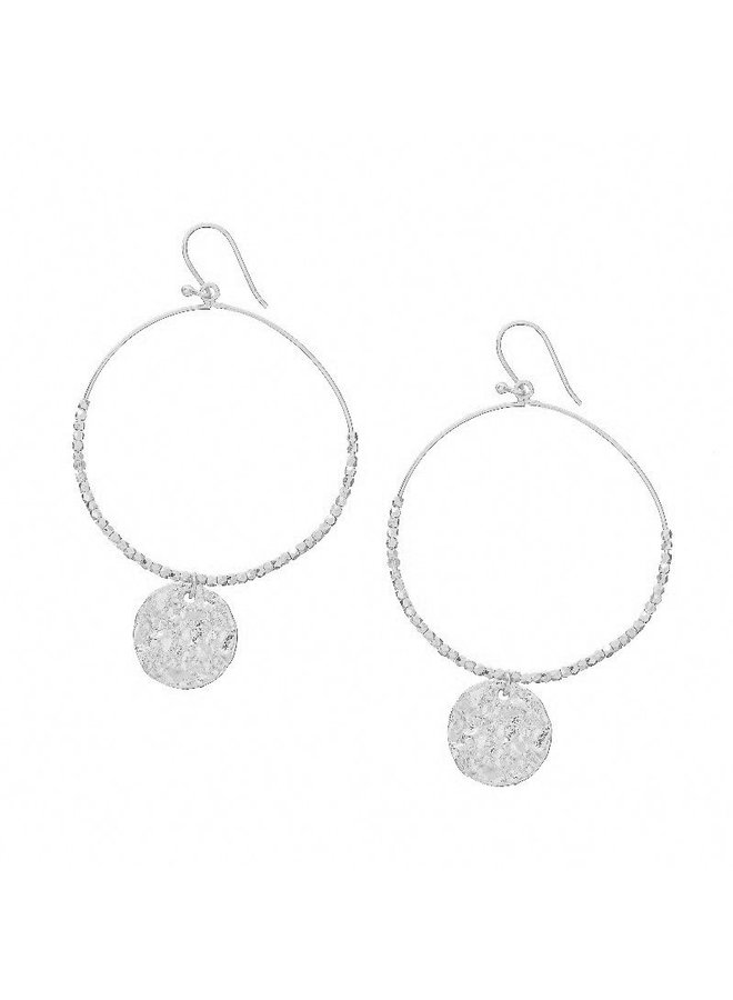 Dominique Large Hoop Earrings - Silver