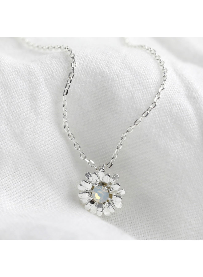 Gems One Diamond Hibiscus Flower Pendant Necklace In Sterling Silver  (1/5ctw) NK10194-SSD - Michael Eller Diamonds