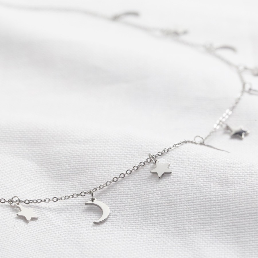 Moon Petite Charm Necklace – Amara Blue Designs