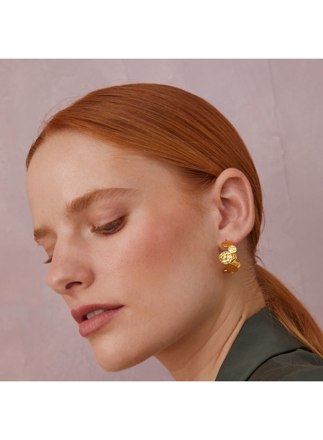 Flora Hoop Earrings - Gold