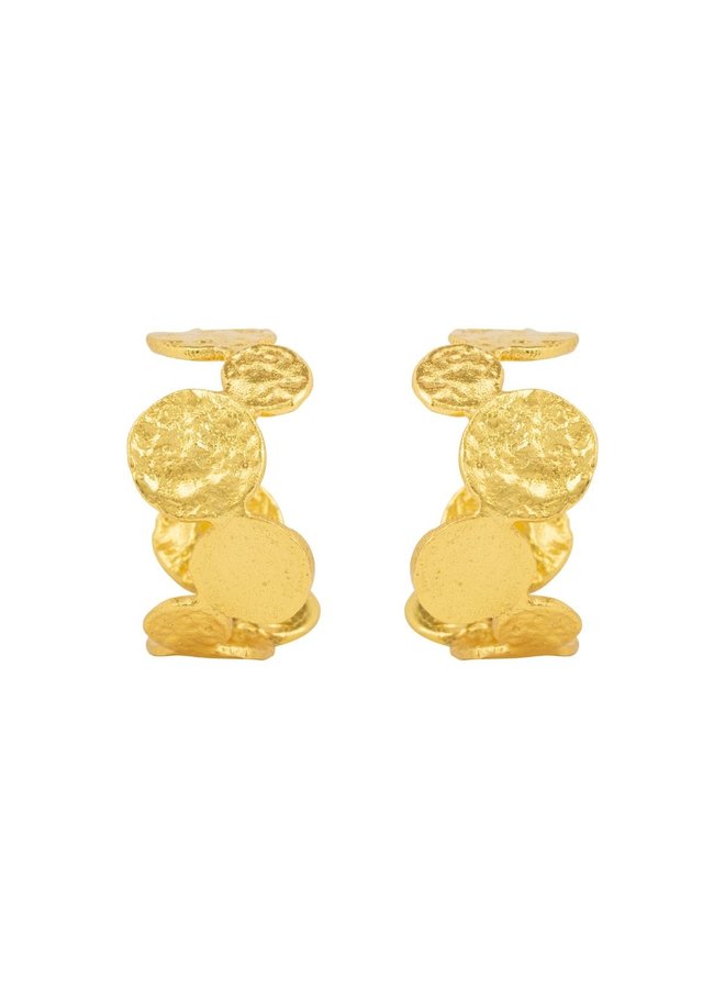Flora Hoop Earrings - Gold