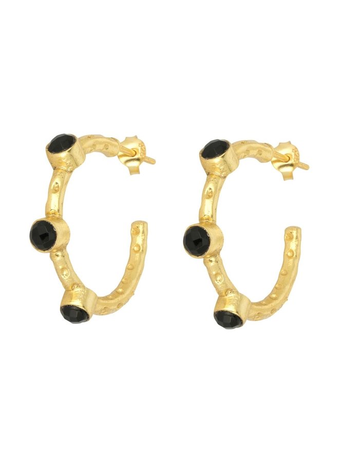 Mini Cruise Earrings - Black Onyx