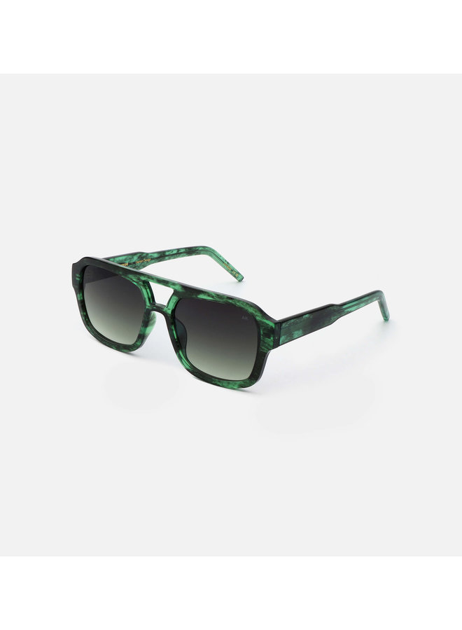 Kaya Sunglasses - Green Marble Transparent