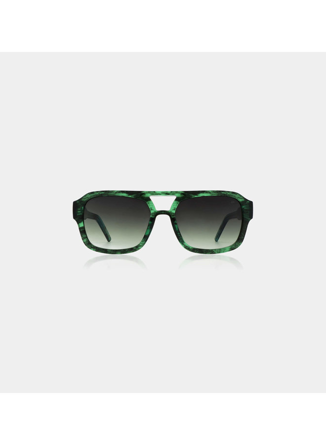 Kaya Sunglasses - Green Marble Transparent