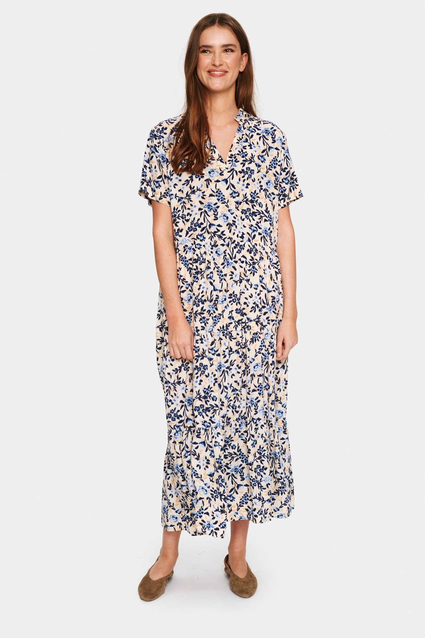 Doodie Creme | - Maxi Dress Floral Doodie Backyard Stark Stark - SS Eda