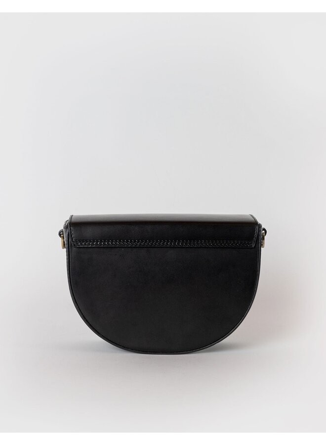 Ava Classic Leather Bag - Black