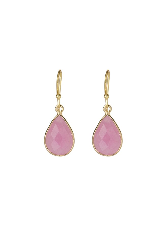 Ava Earrings - Pink Jade