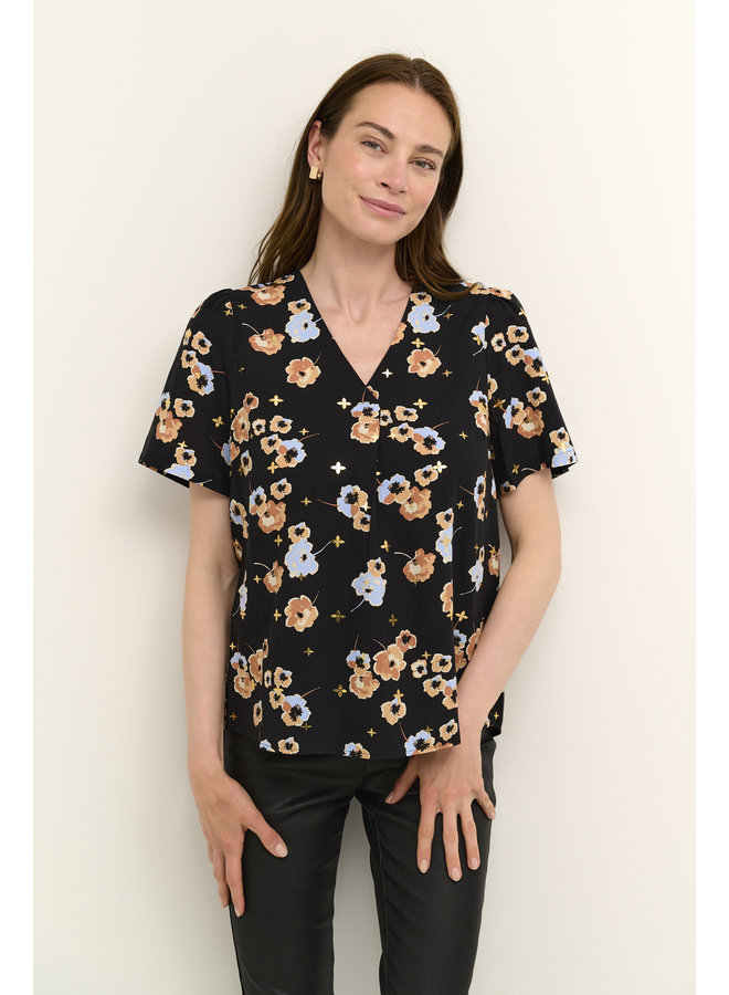 Laura SS Blouse - Black