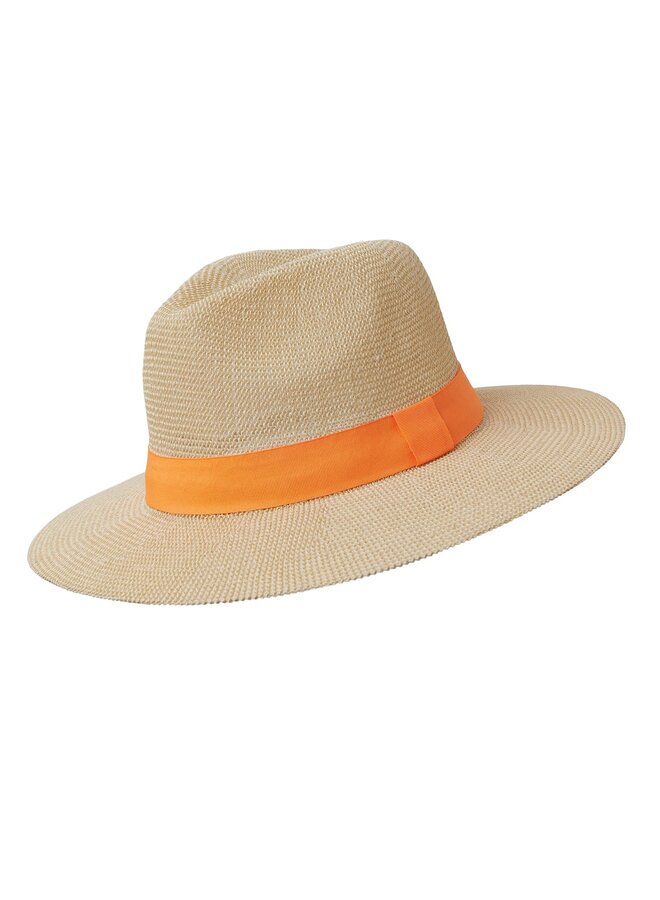 Paper Panama Hat - Orange