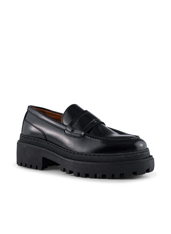 Iona Saddle Loafer - Black