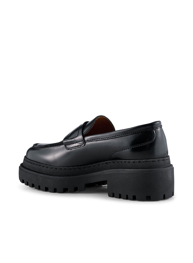 Iona Saddle Loafer - Black