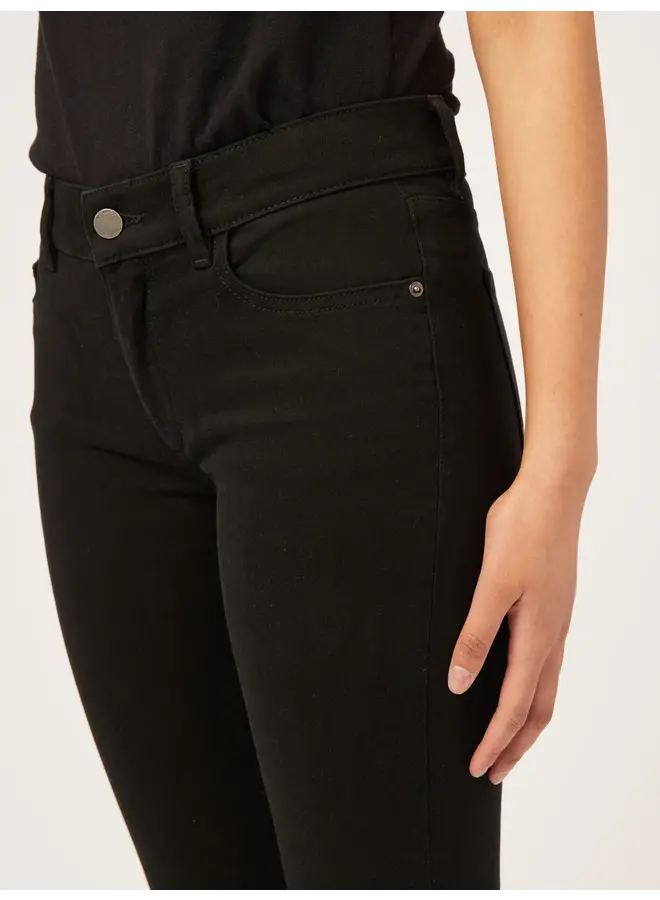 Mara Straight Jean - Black Peached Raw