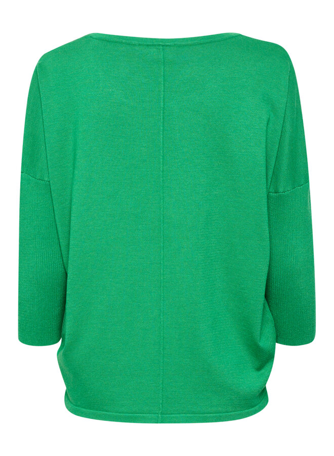 Mila R-Neck Pullover - Verdant Green Melange