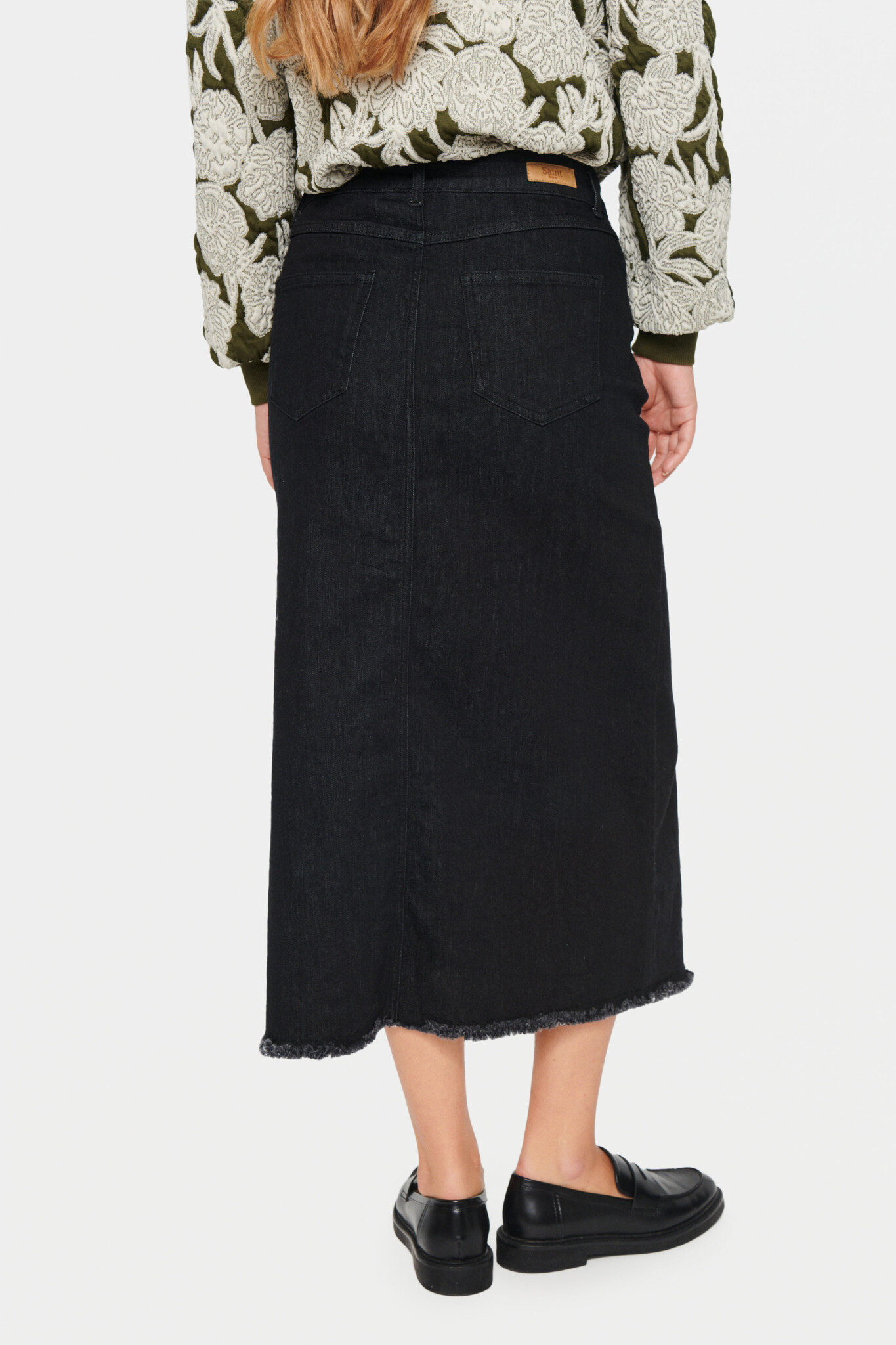 Plus Size Slant A Line Denim Skirt – Pluspreorder