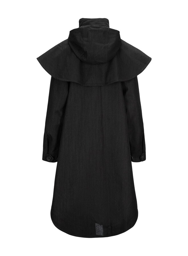 Tyfon Coat - Black Tweed