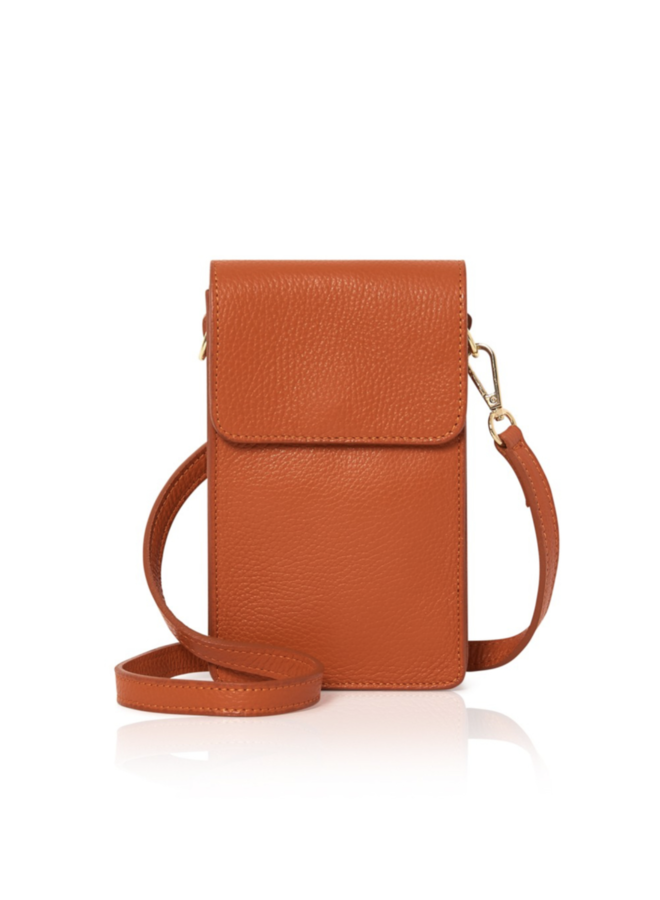 Flap Front Mobile Bag - Bt Orange