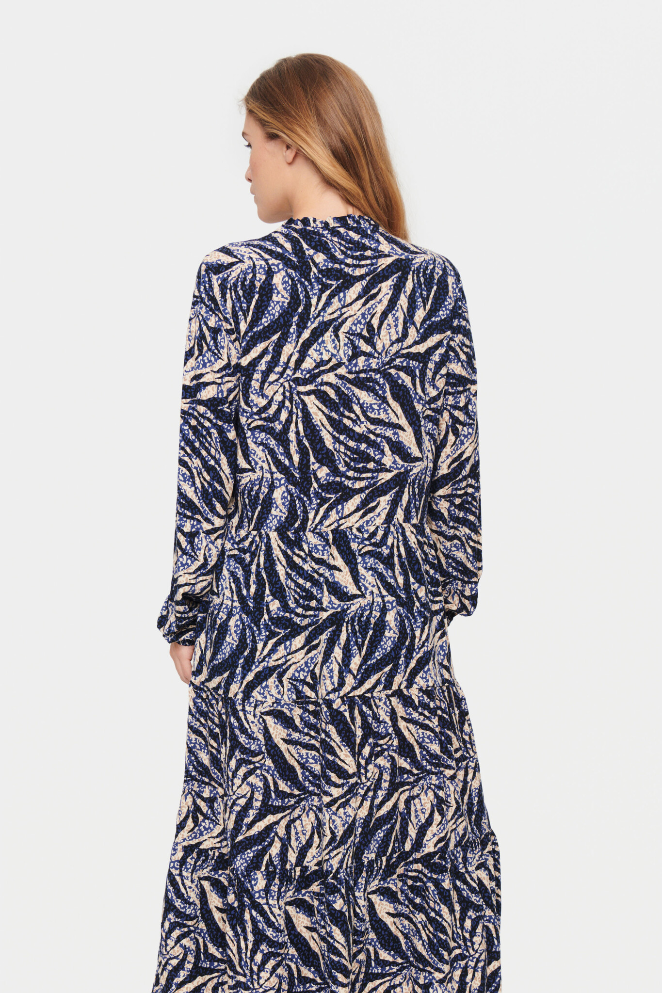 Eda Maxi Dress - Black Zebra Leaves | Doodie Stark - Doodie Stark