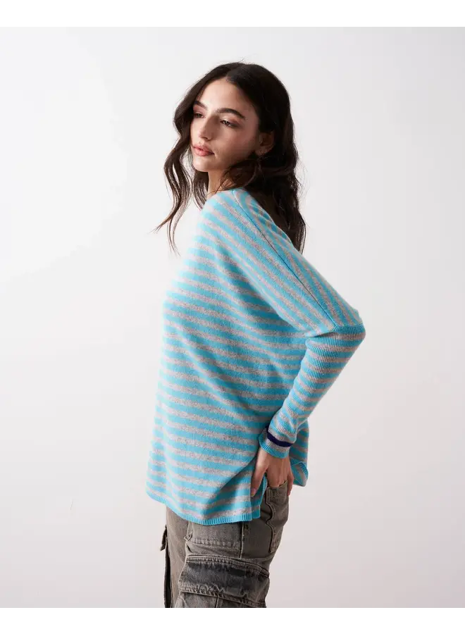 Janet Print Jumper - Stripes Lagoon